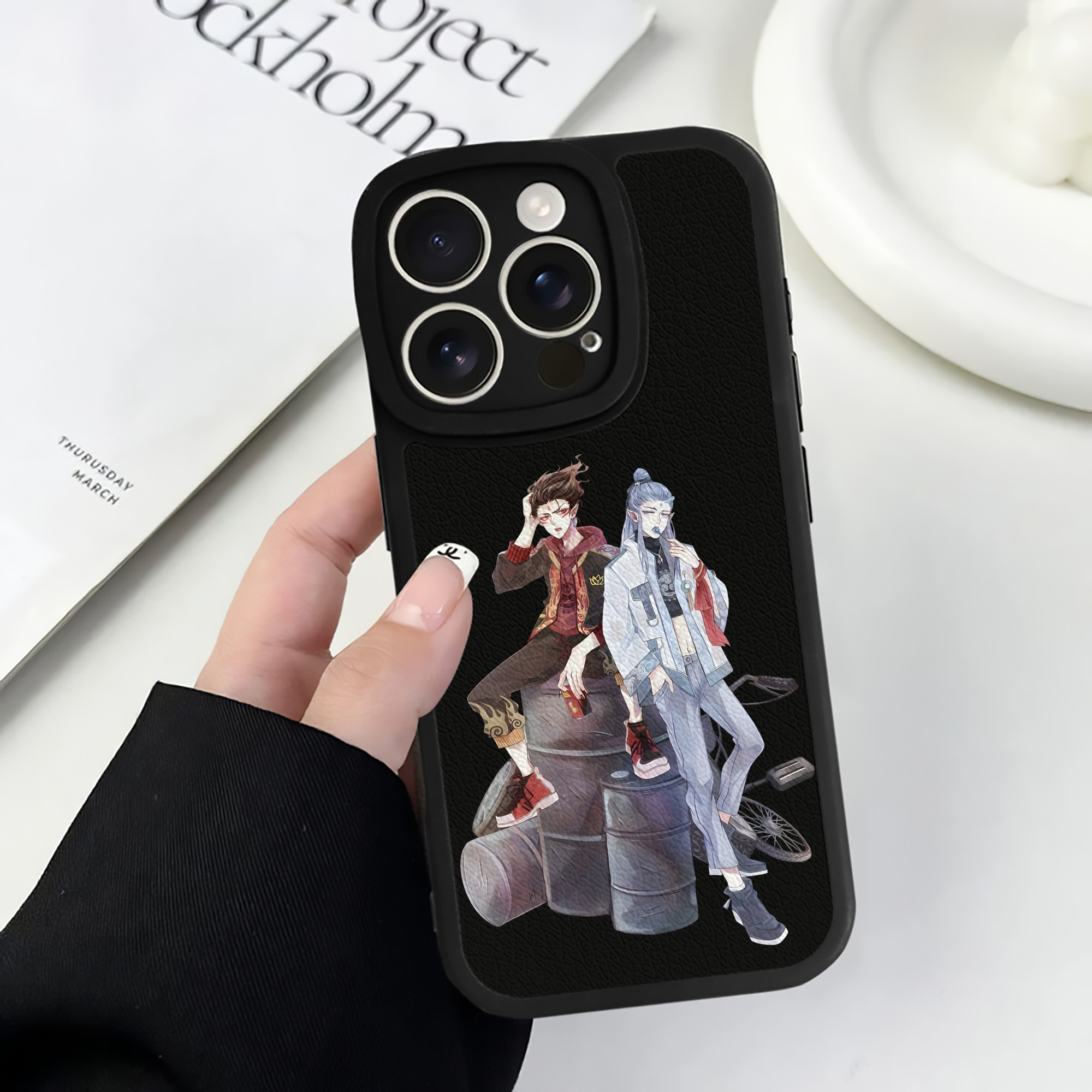（画像用） Ne Zha 2 ナタ 魔童の大暴れ 【iPhone 16シリーズ対応】シリコンスマホケース（レザー調） 材質：シリコン